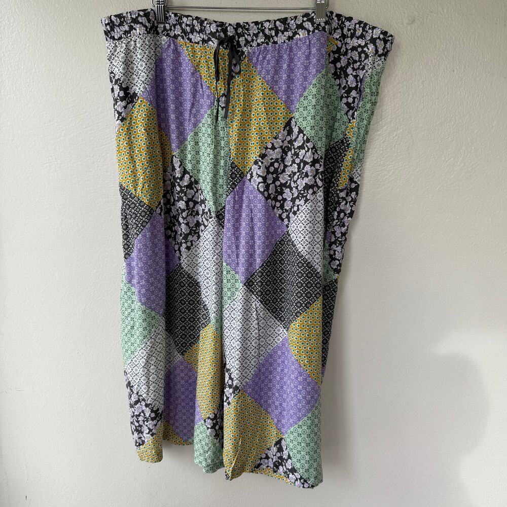 Simply Vera Gray Top & Patchwork Palazzo Pants Plus Size Pijamas size 2X - Picture 8 of 16